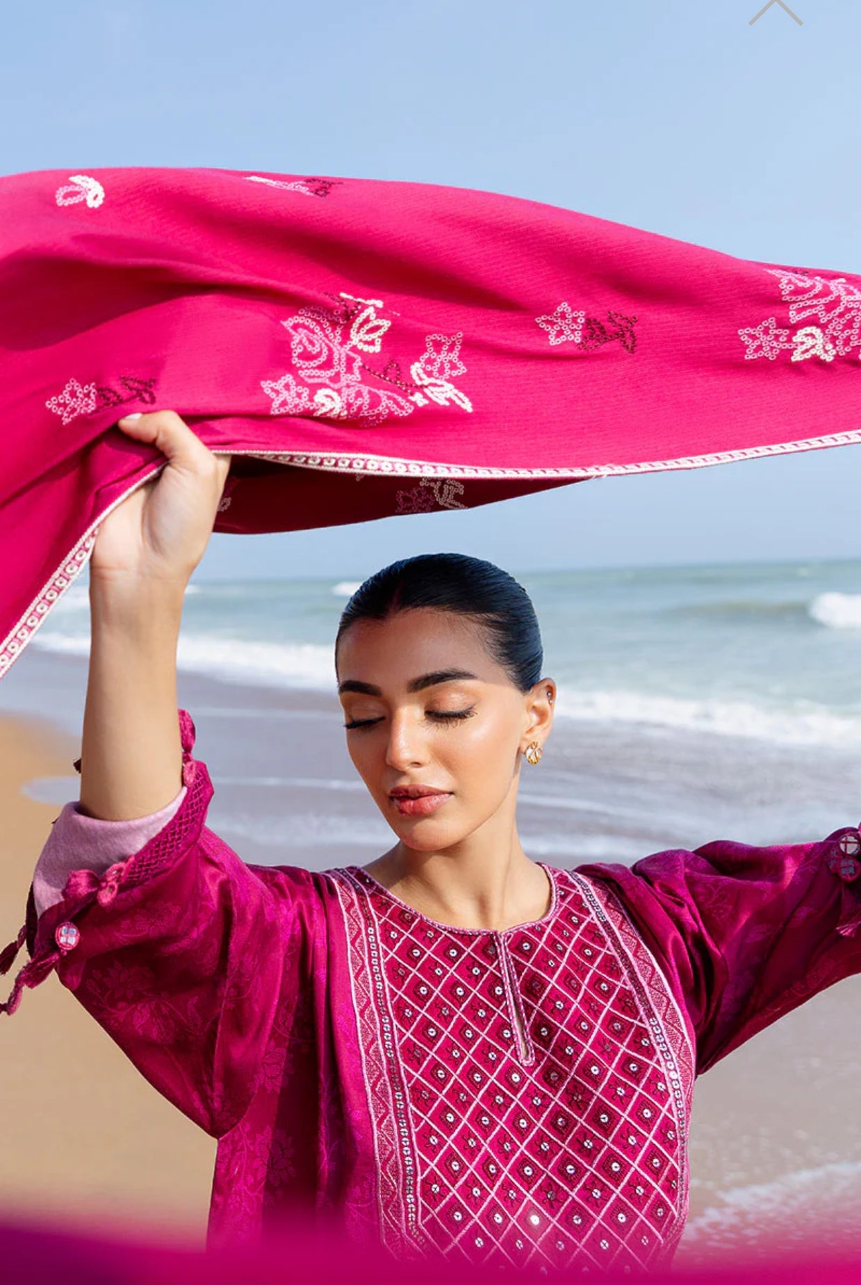 CROSS STITCH FLORID ZEAL-3PC COTTON SATIN READY TO WEAR