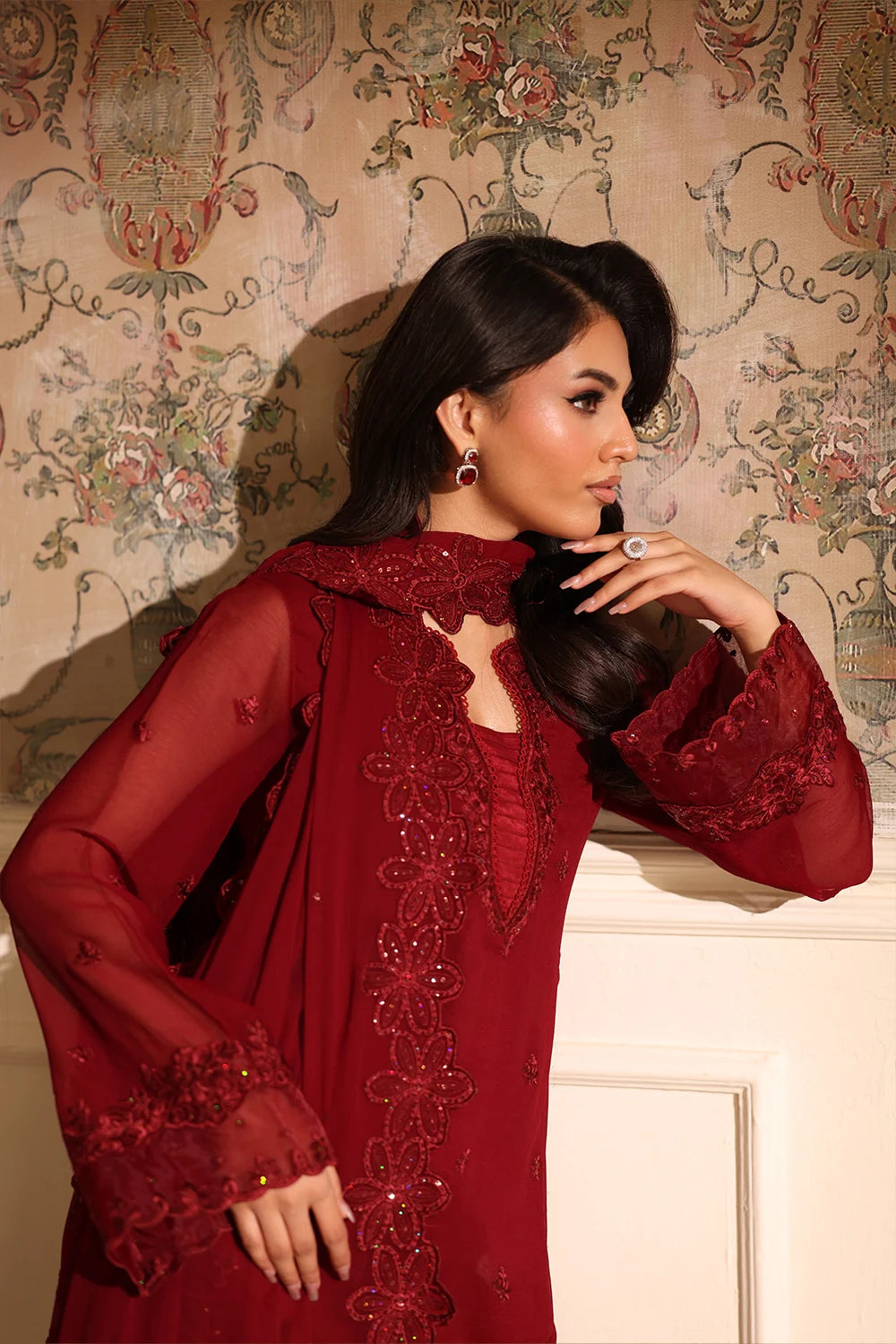 Azure Cherry Veil Ensembles unstitched Festive 25'