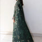 CROSS STITCH GREEN ORNATE-3PC COTTON SATIN READY TO WEAR