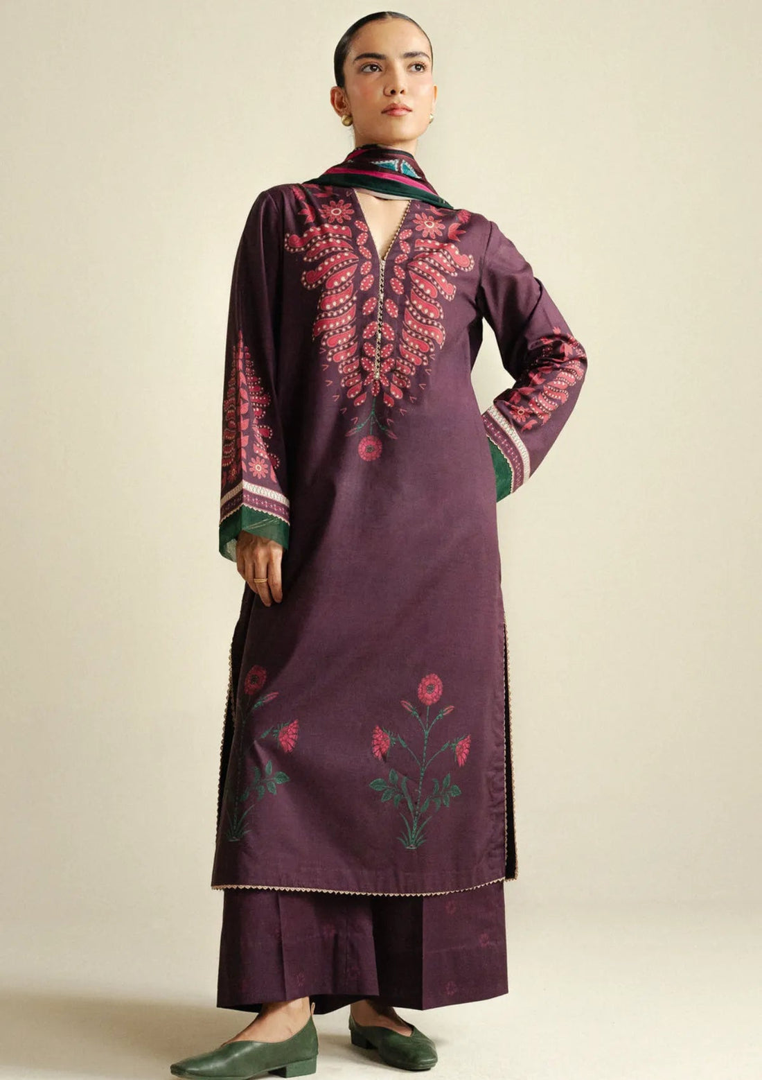 Coco by Zara shahjahan Lilt D7A Drop-4 Unstitched 25'
