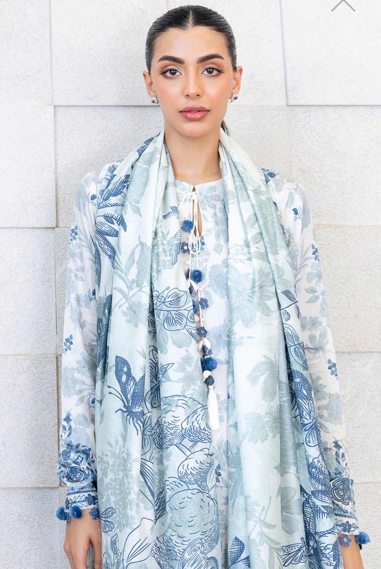 CROSS STITCH WHIMSICAL TEAL-3PC COTTON SATIN READY TO WEAR