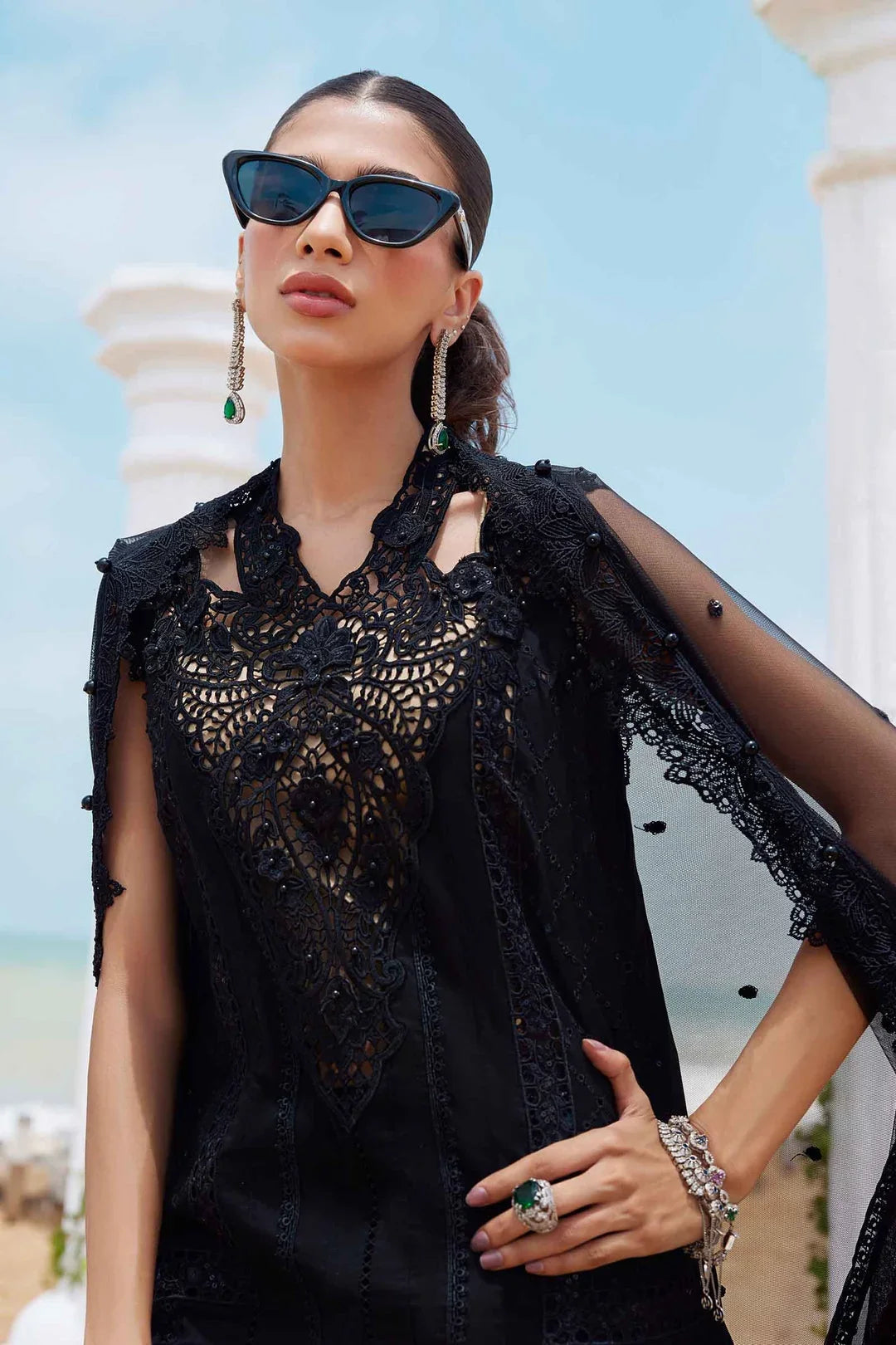 Maria b 3 Piece Unstitched Embroidered Lawn Suit | EID LAWN-25-01