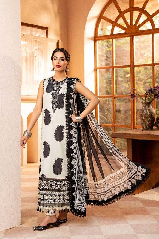 M.Basic by Maria B Unstitched 3 Piece Eid II Lawn Collection'2025-MB-911-B