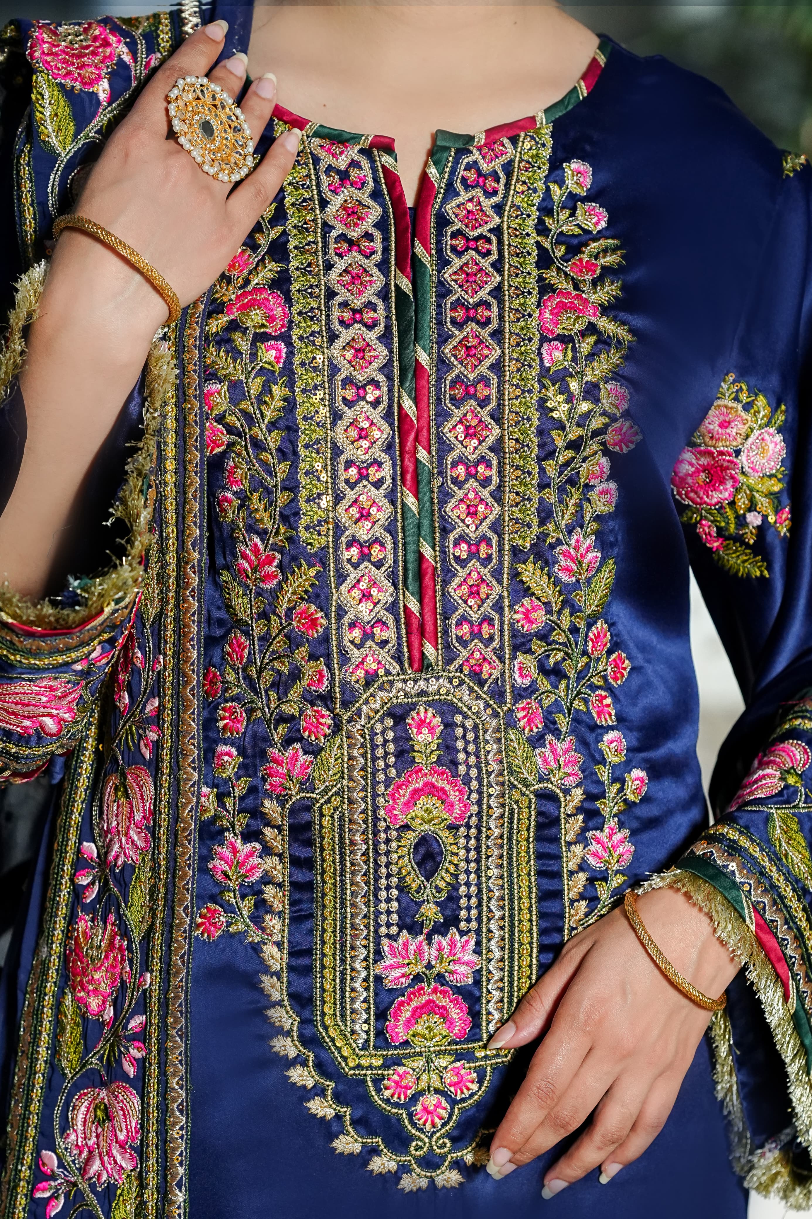 Amna Khurram D-01 Ready to wear Silk Collection