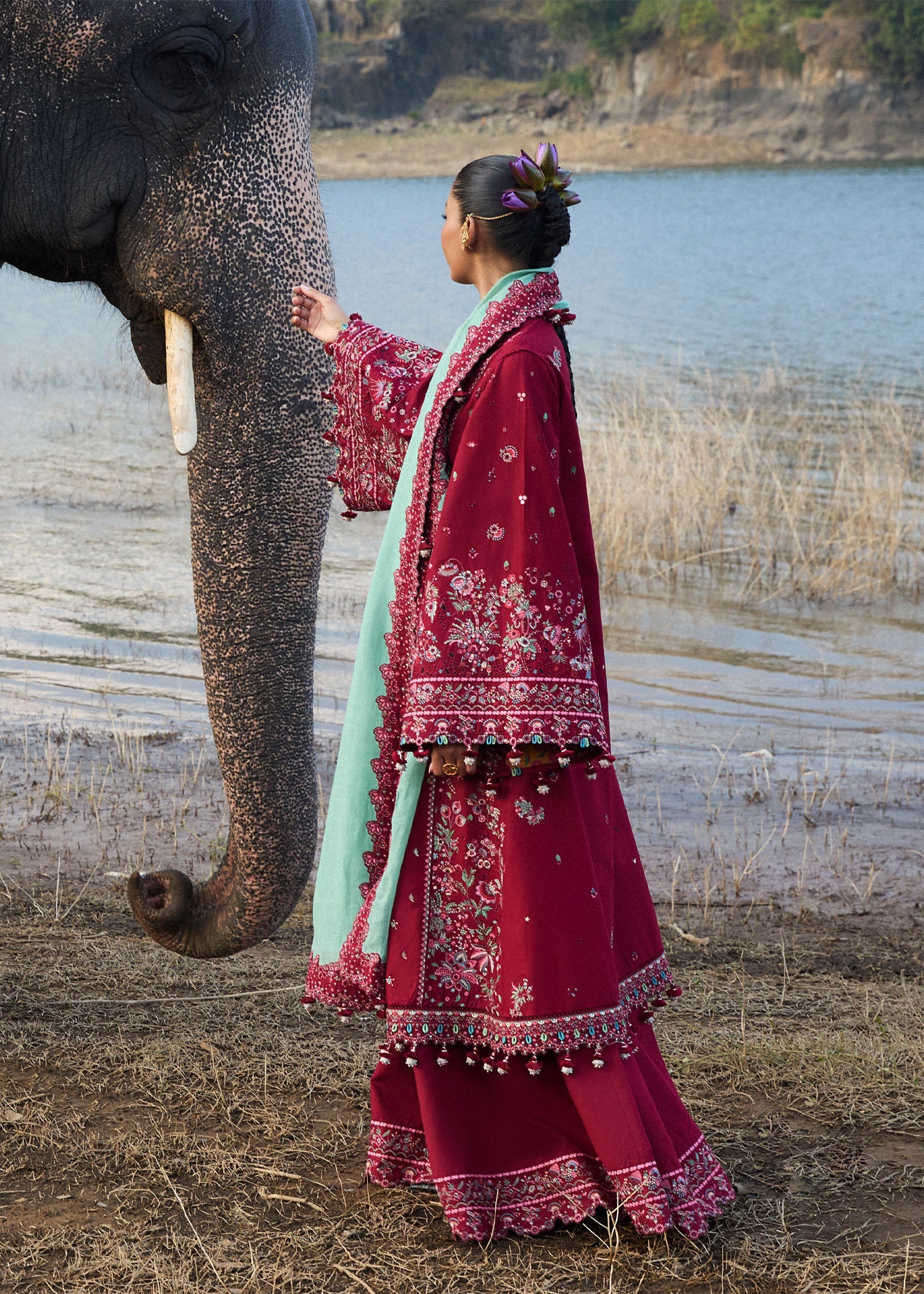 Hussain Rehar Mahogany Luxury Lawn'25