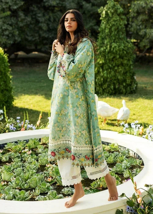 Sadaf Fawad Khan D04-B BLOOM Siraa Embroidered Lawn Unstitched 3Pc Suit