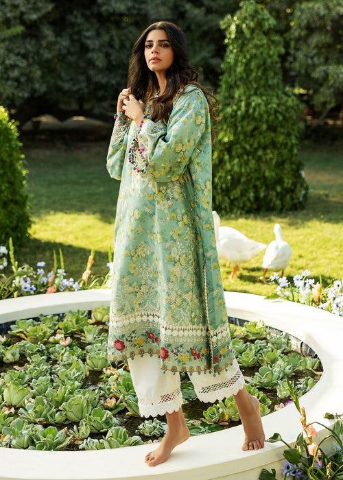 Sadaf Fawad Khan D04-B BLOOM Siraa Embroidered Lawn Unstitched 3Pc Suit