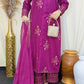 Amna Khurram Pink Zimal-nov#22 3pc Raw Silk Ready to wear