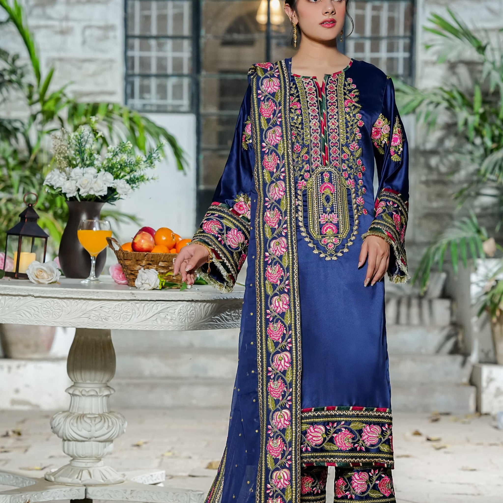 Amna Khurram D-01 Ready to wear Silk Collection