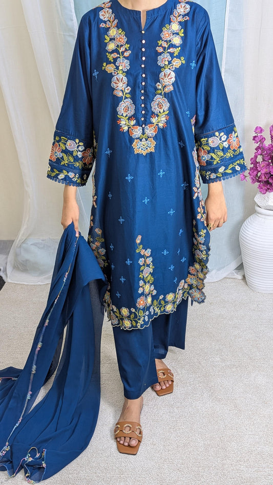 Amna Khurram Zimal-Aug7 Blue Ready to wear