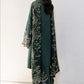 CROSS STITCH GREEN ORNATE-3PC COTTON SATIN READY TO WEAR