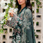 CROSS STITCH GREEN ORNATE-3PC COTTON SATIN READY TO WEAR
