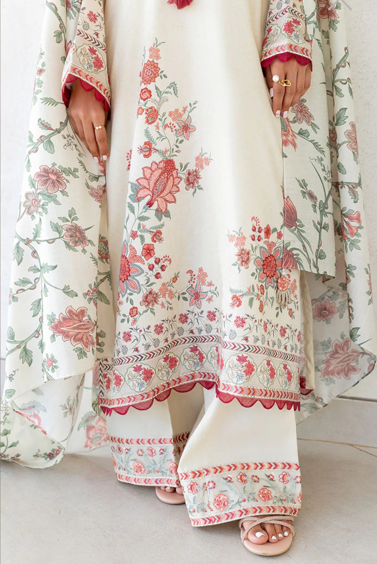 CROSS STITCH PETAL SAND-3PC COTTON SATIN READY TO WEAR