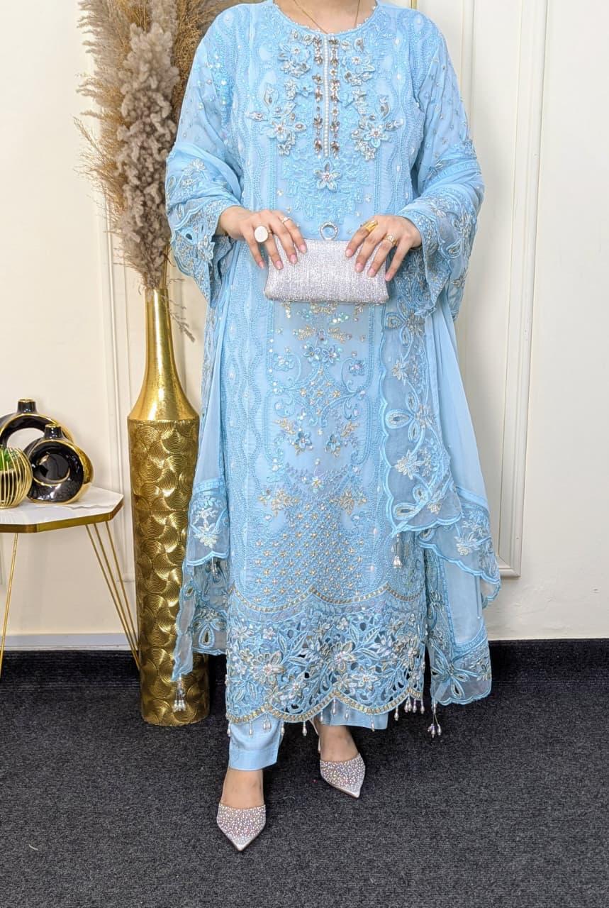 Tawakkal by Shahid Blue Ready to wear Chiffon Collection