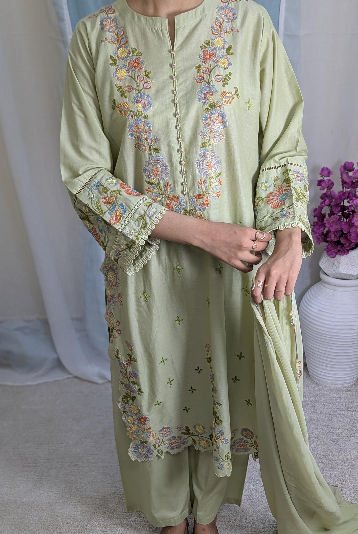 Amna Khurram Zimal-Aug7 Green Ready to wear