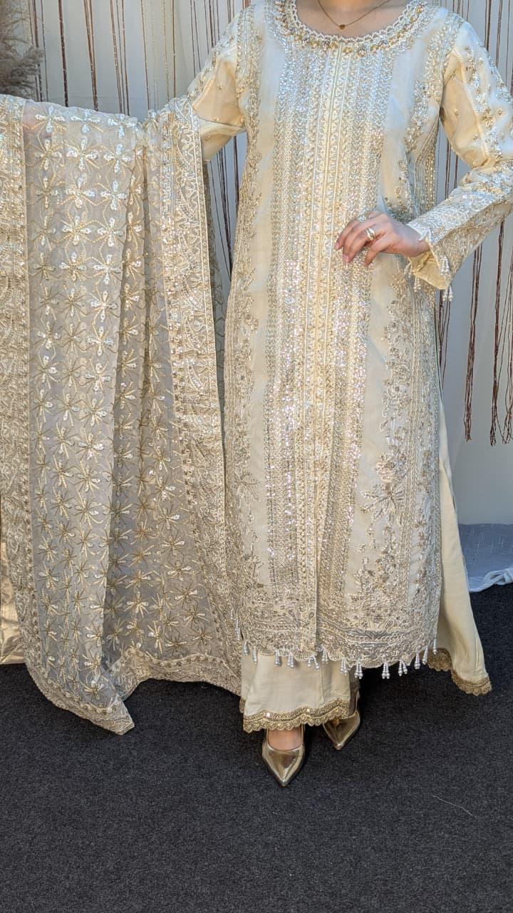 Sajni D-4 Off-white Festive Ready To Wear