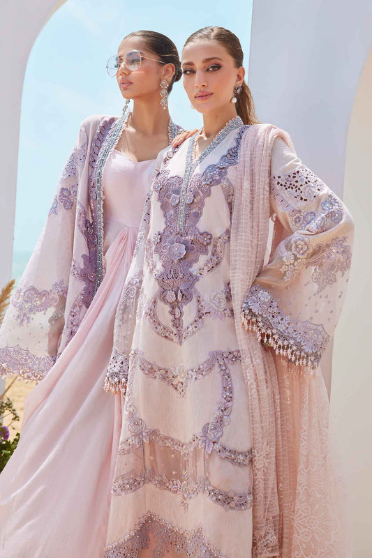Maria b 3 Piece Unstitched Embroidered Lawn Suit | EID LAWN-25-02