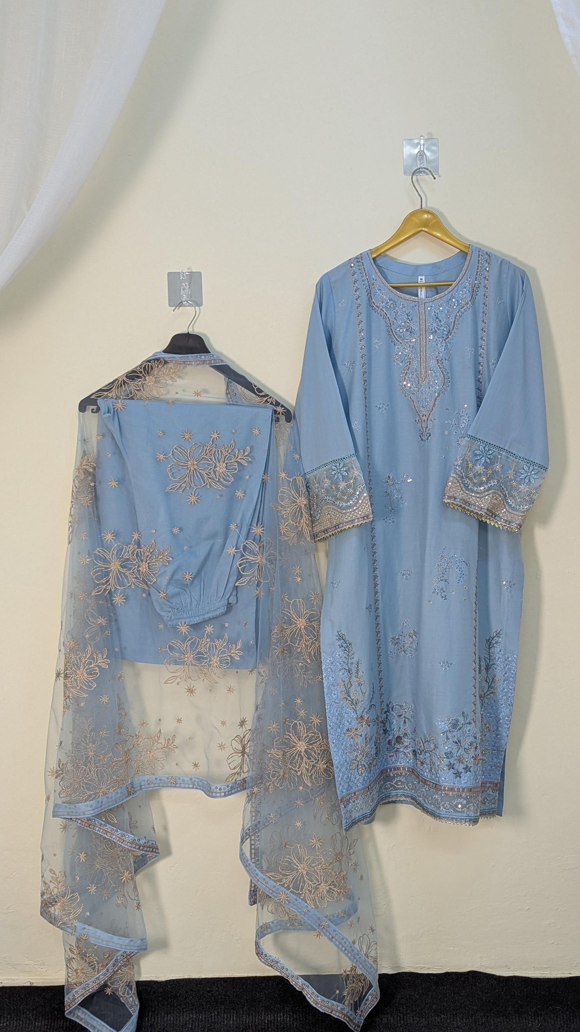 Amna Khurram Saima-Aug12 Blue Ready to wear