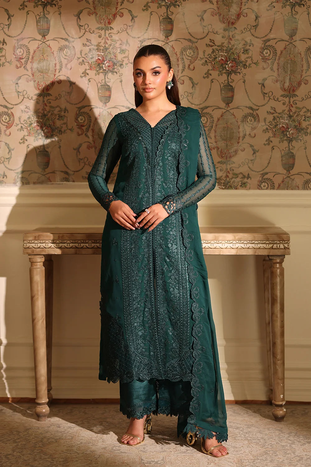 Azure Enchanted Forest Ensembles unstitched Festive 25'