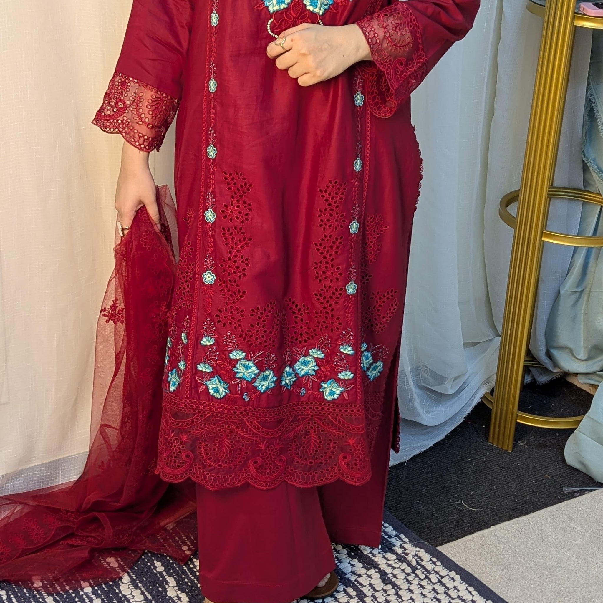 Amna Khurram Saima-Aug13 Red Ready to wear