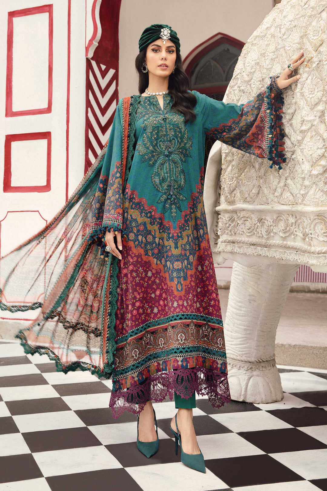 Maria b Mprint MPT-2710-B Unstitched Fall Edit 25'