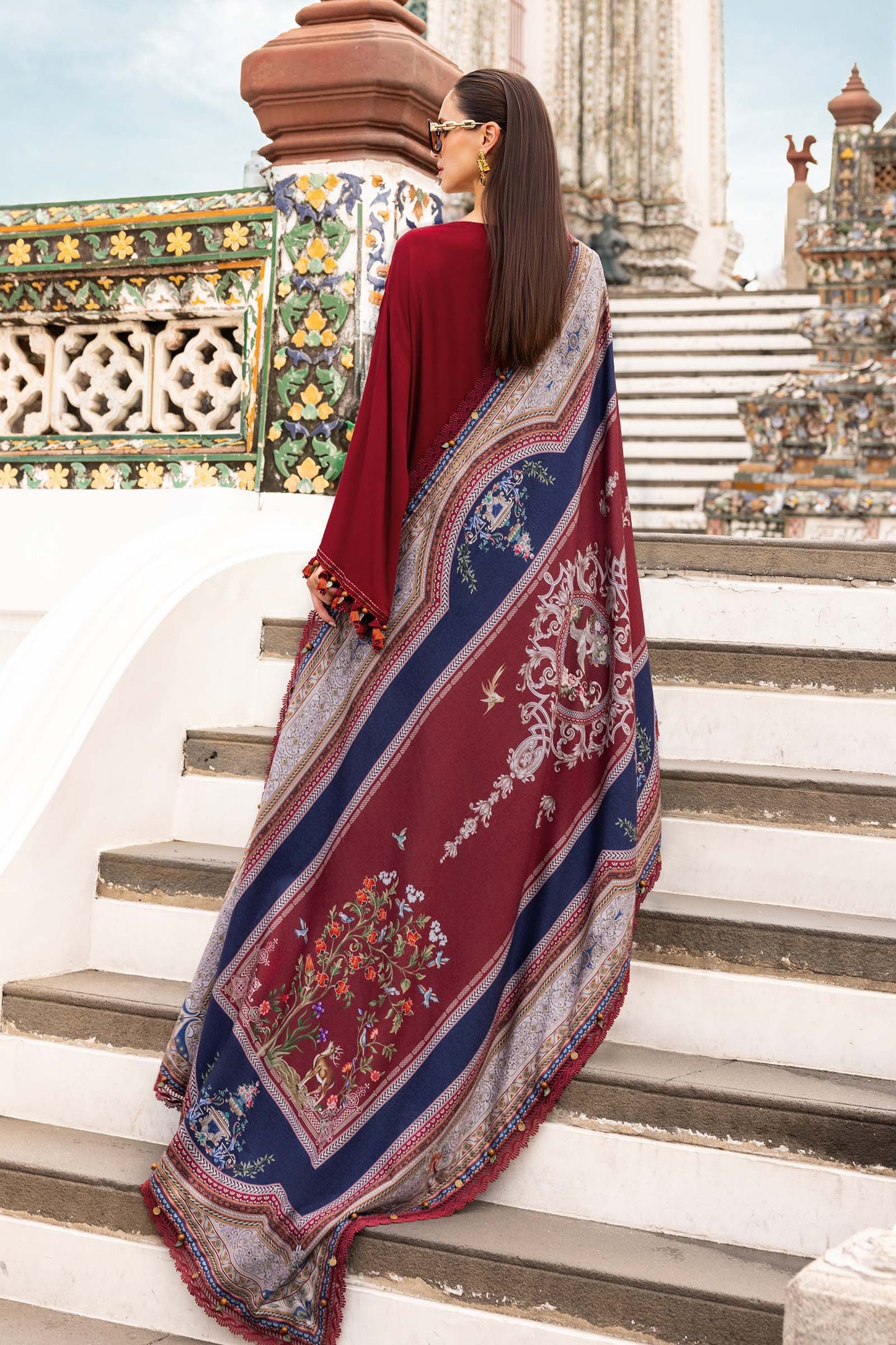 Maria b Mprints 5A Unstitched Embroidered Twill Linen 25'