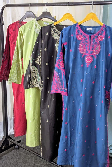 Amna Khurram Zimal AS SEP 01 Blue Pink Ready to wear Lawn