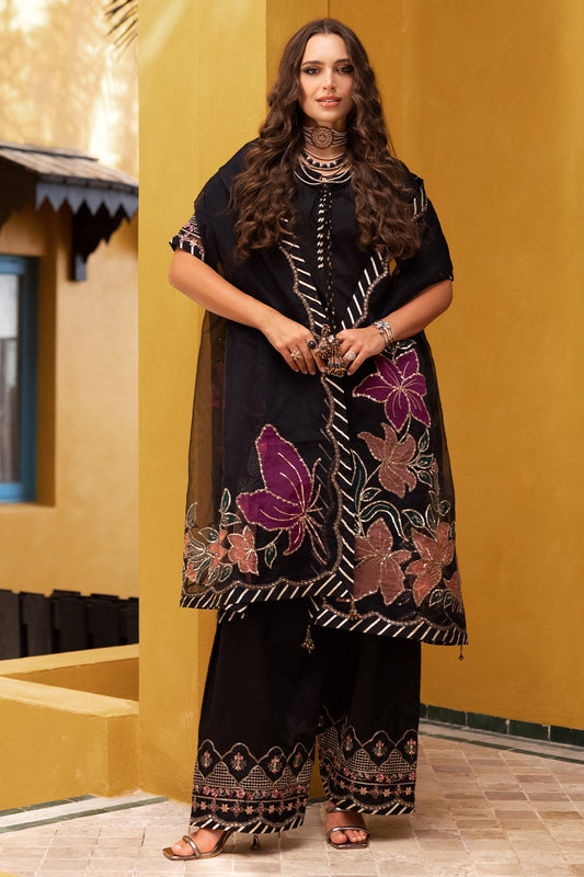 Charizma CMA-5-127 3-PC Embroidered Raw-Silk Suit