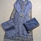 Amna Khurram Grey Zimal-nov#25 3pc Raw Silk Ready to wear