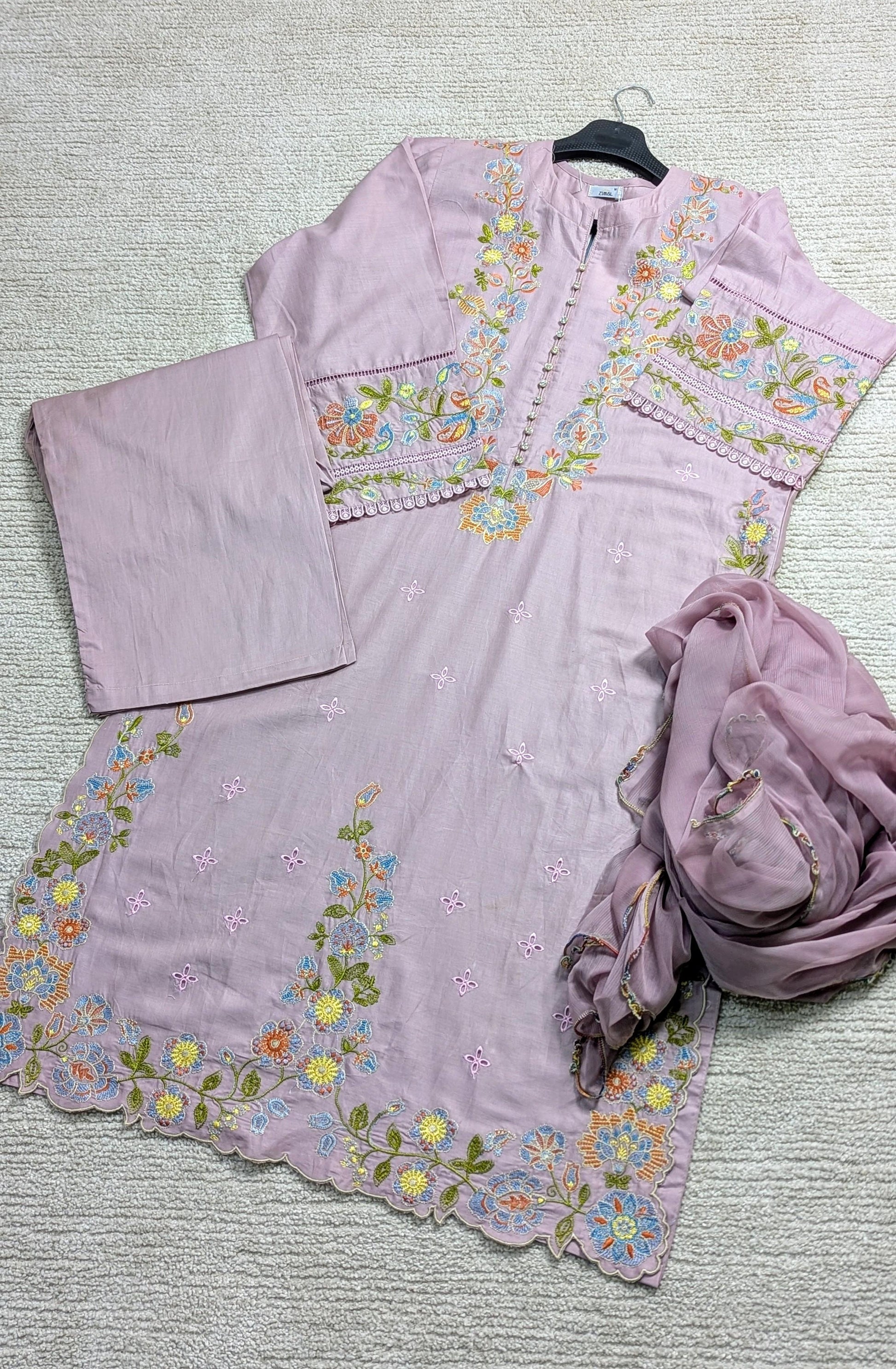 Amna Khurram Zimal-Aug7 Purple Ready to wear