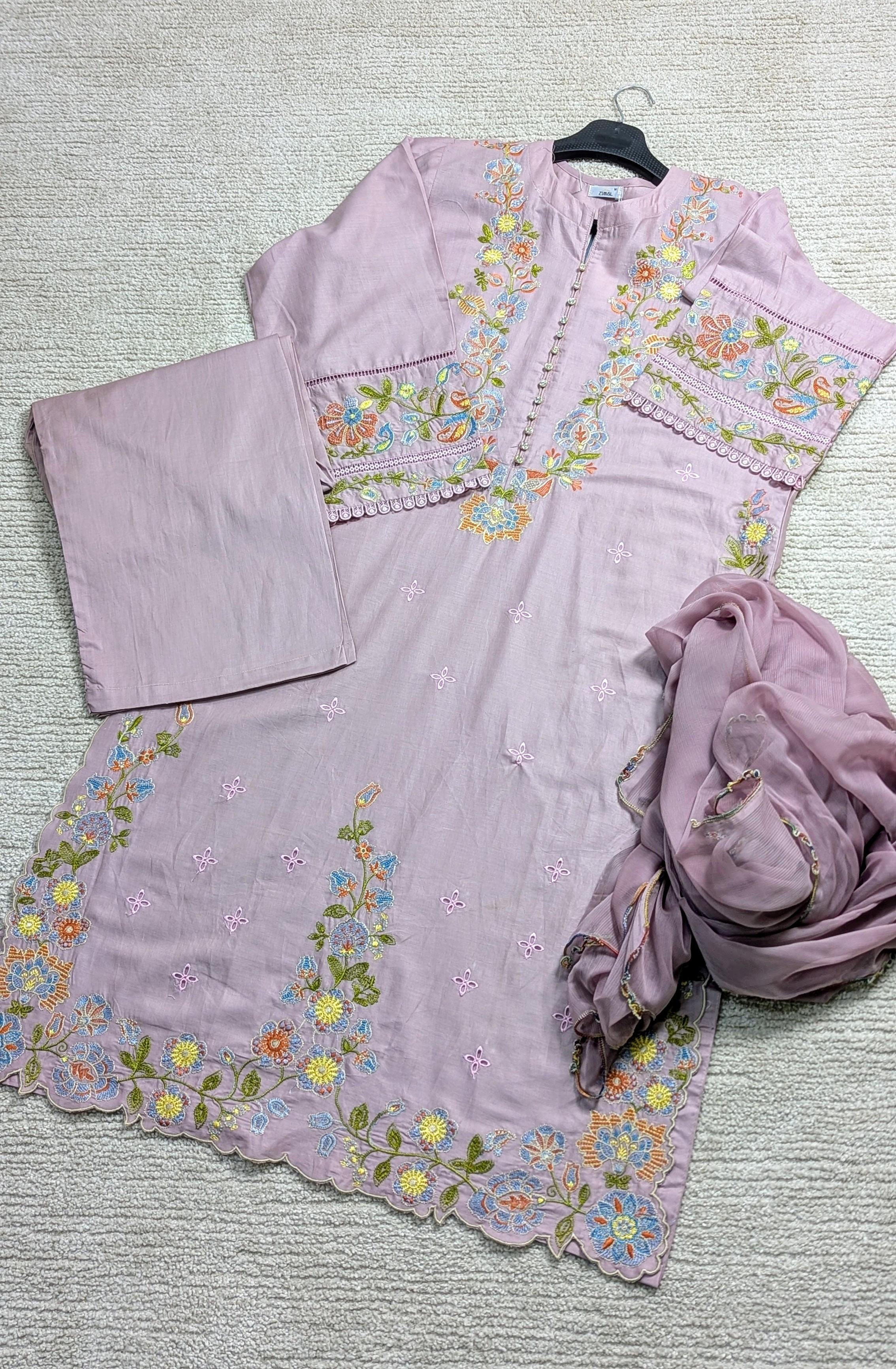 Amna Khurram Zimal-Aug7 Purple Ready to wear