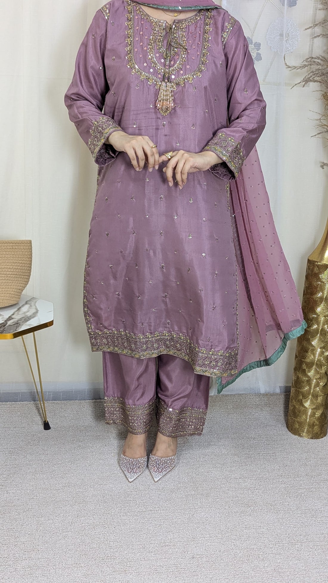 Amna Khurram SAIMA B AS SEP 04 Pink Ready to wear Silk