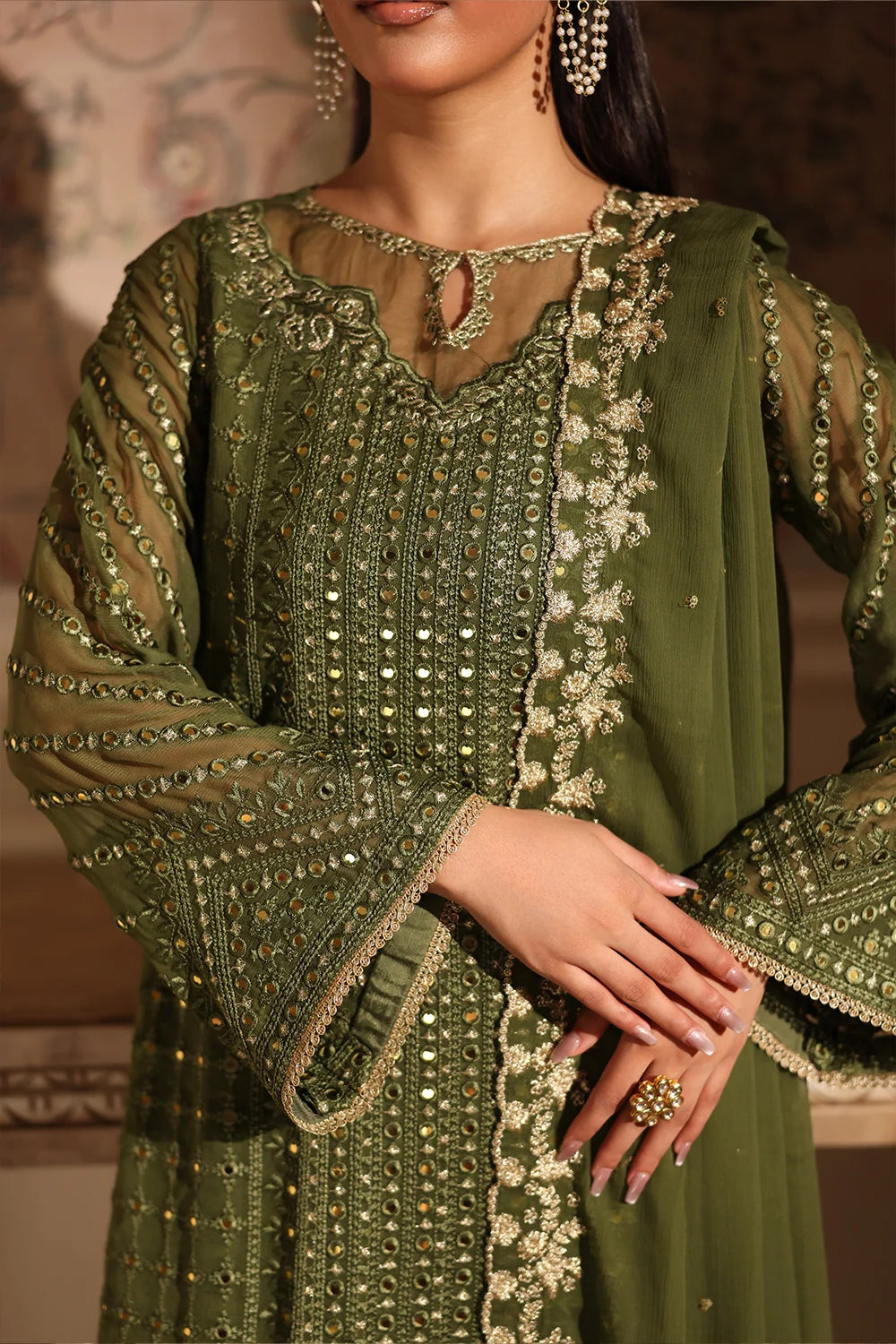 Azure Moss Glow Ensembles unstitched Festive 25'