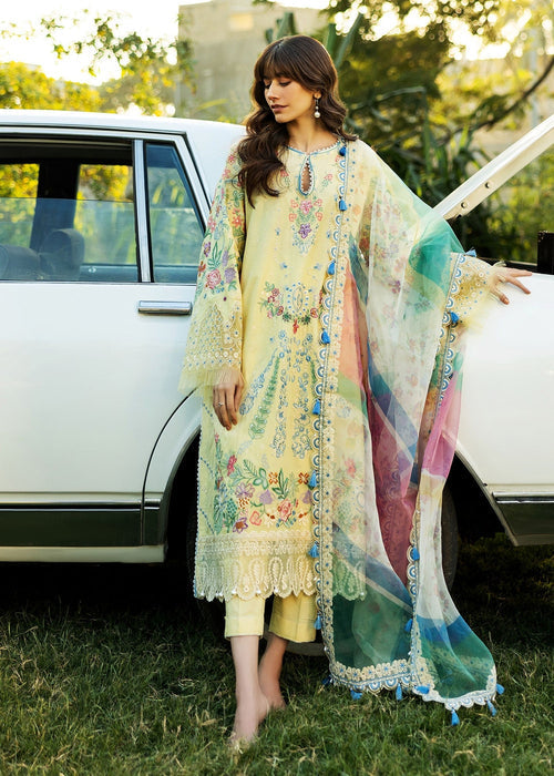 Sadaf Fawad Khan D03-B MID SUMMER EVENING Siraa Embroidered Lawn Unstitched 3Pc Suit