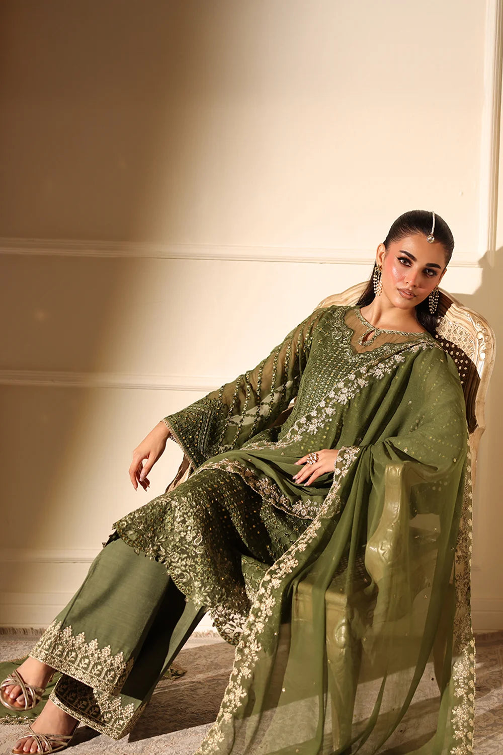 Azure Moss Glow Ensembles unstitched Festive 25'