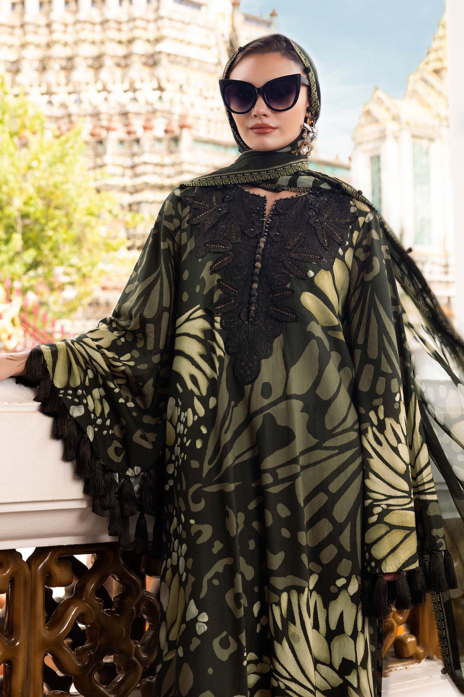 Maria b Mprints 9A Unstitched Embroidered Twill Linen 25'