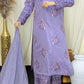 Amna Khurram Purple Zimal-nov#22 3pc Raw Silk Ready to wear