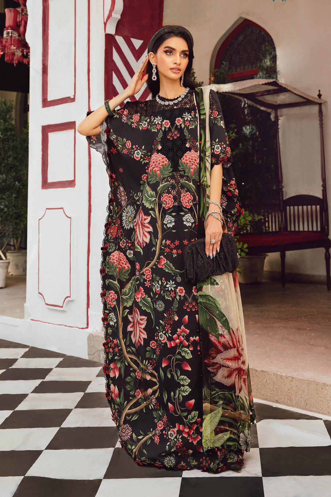 Maria b Mprint MPT-2709-B Unstitched Fall Edit 25'