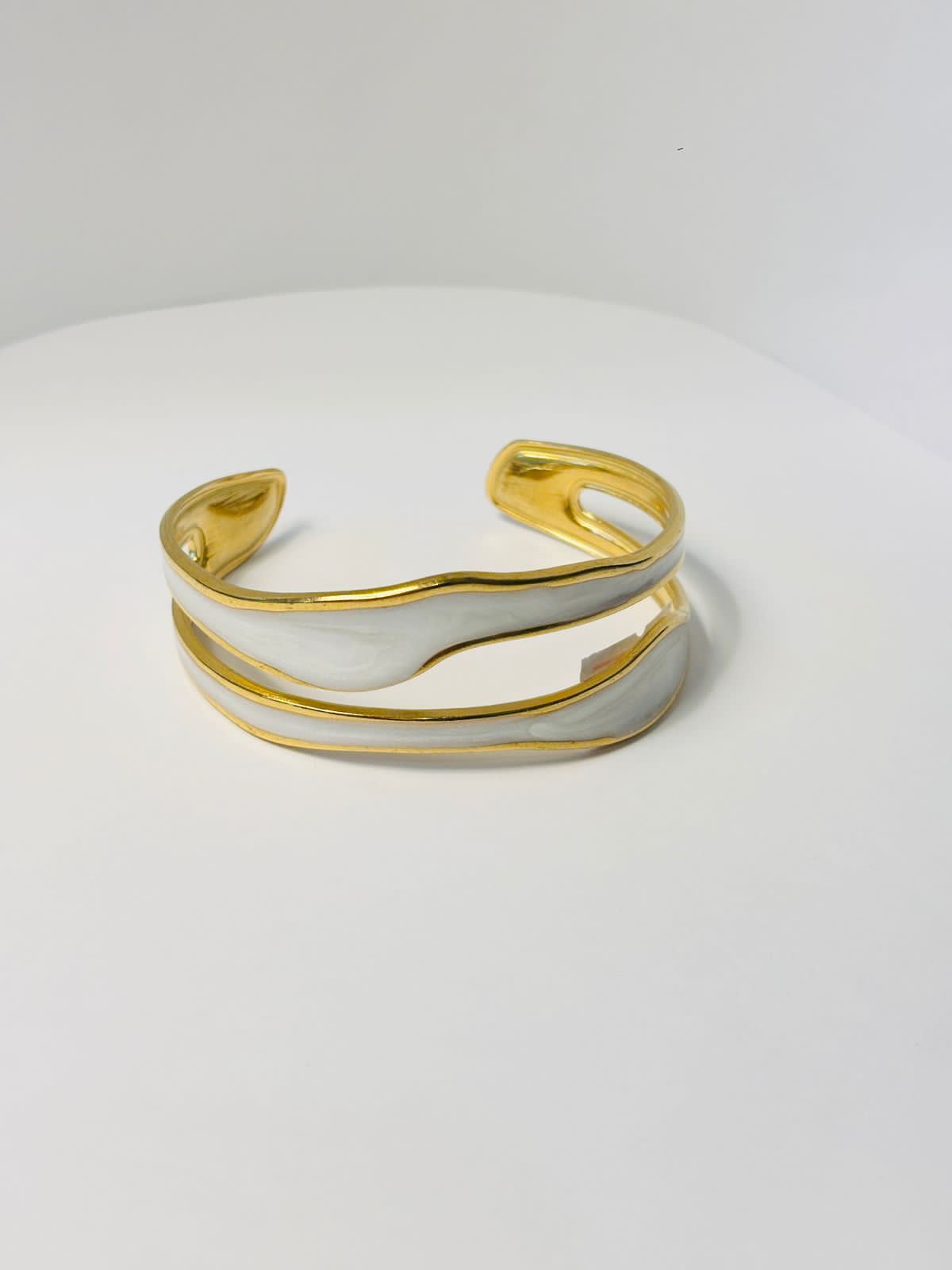 Wavy Enamel Cuff Bracelet