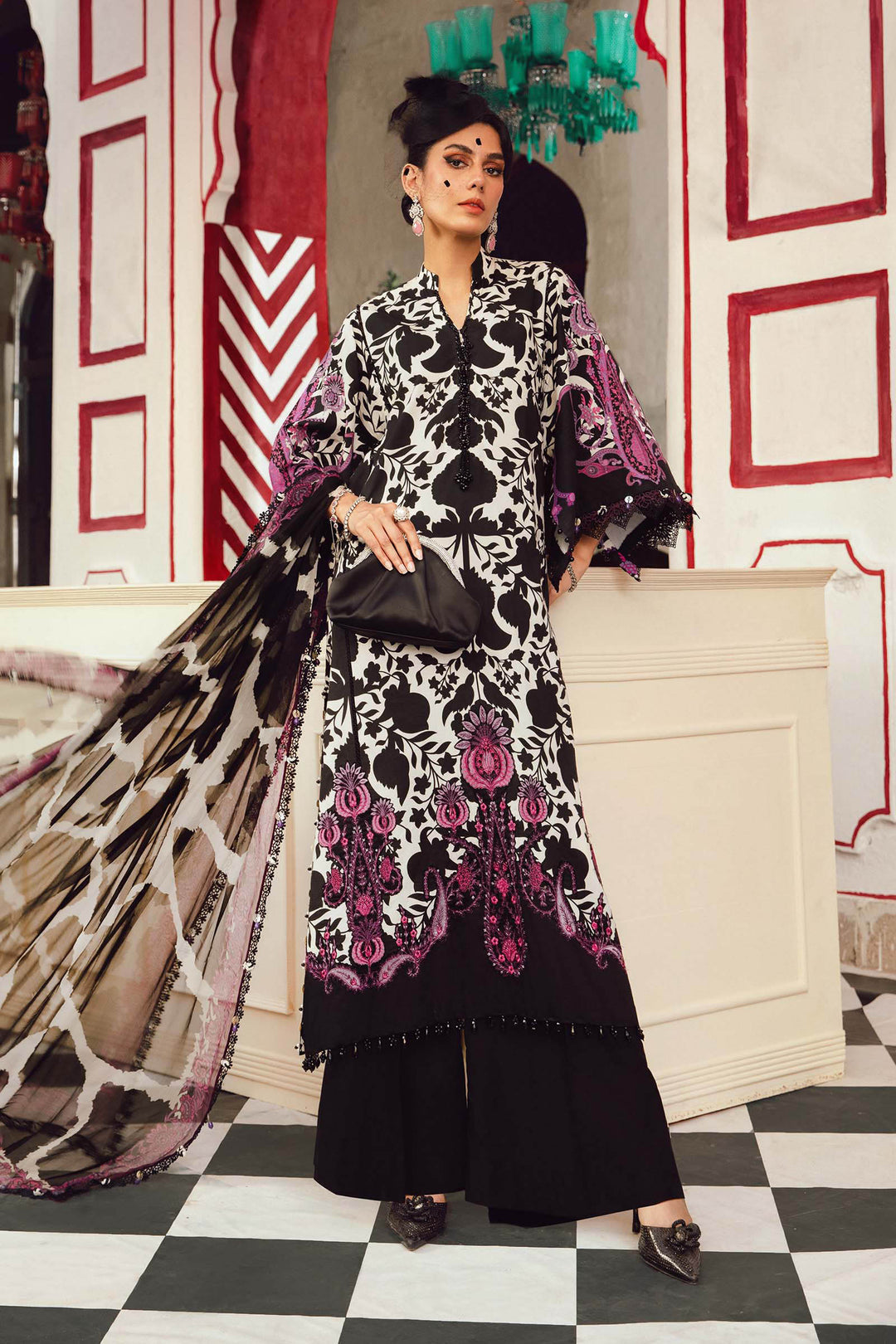 Maria b Mprint MPT-2704-B Unstitched Fall Edit 25'