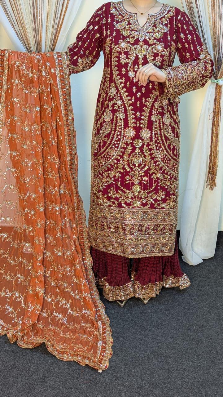Sajni D-8 Red Festive Ready To Wear