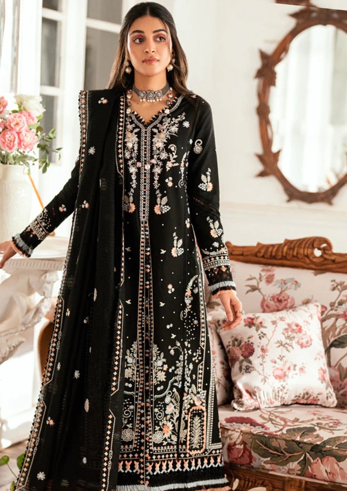 Qalamkar SB#03 Misha Lawn Luxury Eid Edit 25