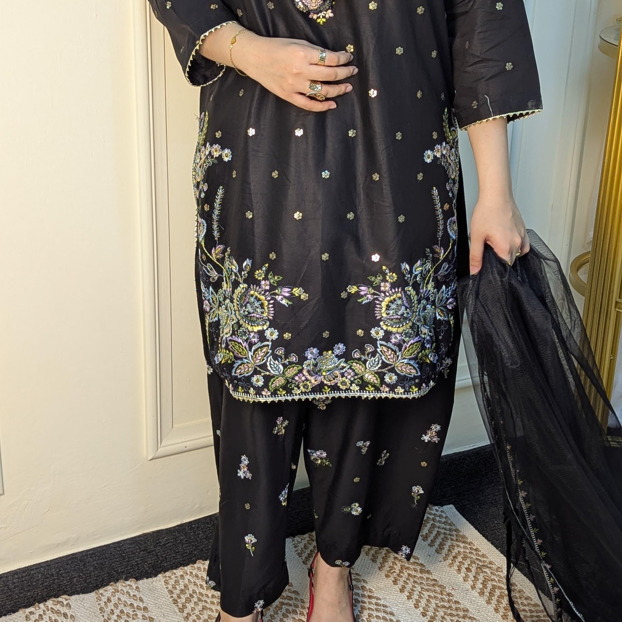Amna Khurram Saima-Aug04 Black Ready to wear