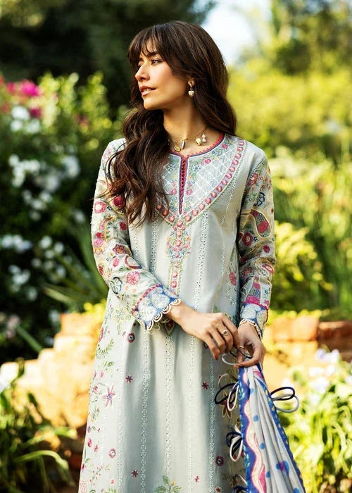 Sadaf Fawad Khan D01-A PAISLEY GARDEN Siraa Embroidered Lawn Unstitched 3Pc Suit