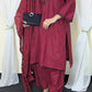 Amna Khurram Red Zimal-nov#7 3pc Raw Silk Ready to wear