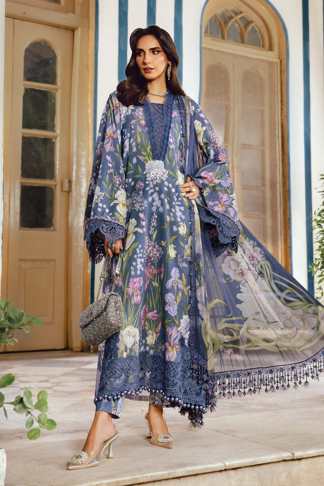 Maria b Mprint MPT-2708-B Unstitched Fall Edit 25'