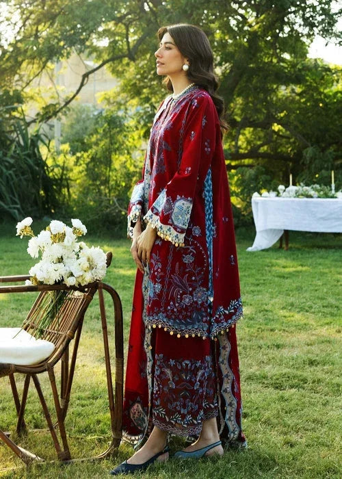 Sadaf Fawad Khan D08-A KOI Siraa Embroidered Lawn Unstitched 3Pc Suit