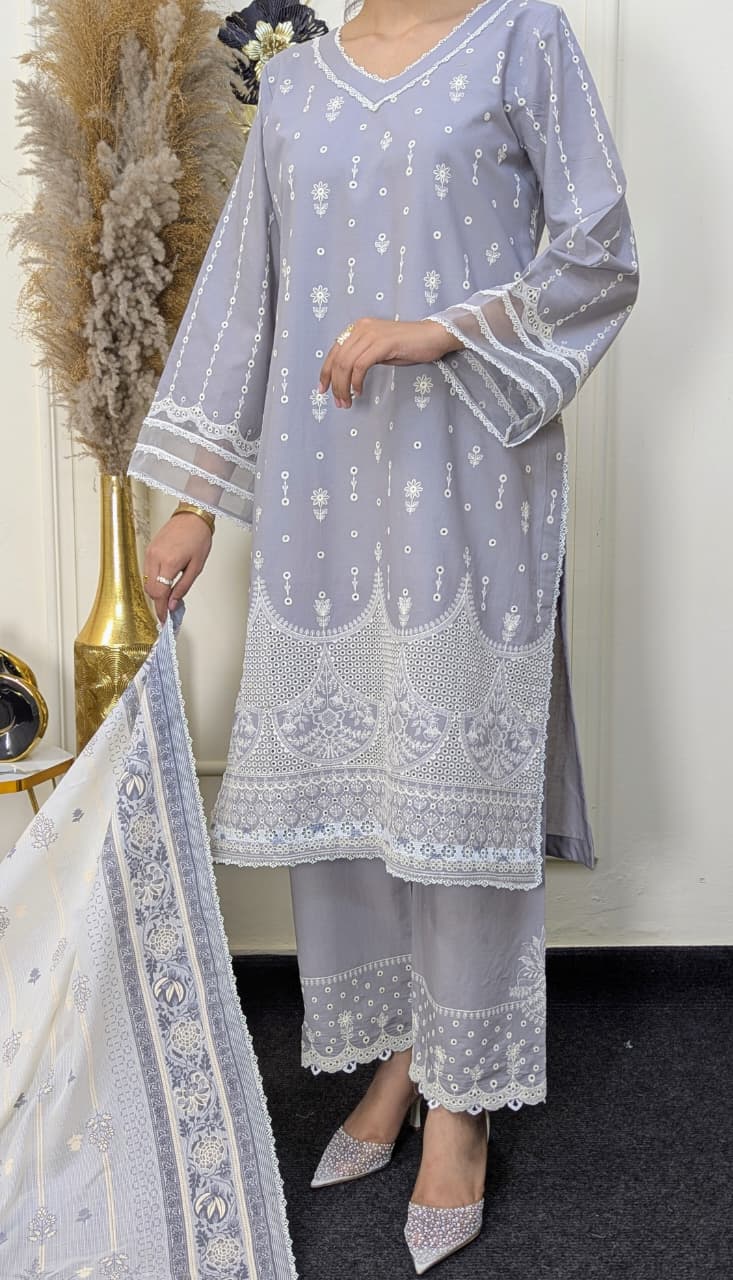 Zellbury WUC25E30069 Chikankari Ready to wear