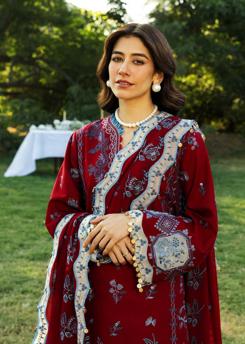 Sadaf Fawad Khan D08-A KOI Siraa Embroidered Lawn Unstitched 3Pc Suit
