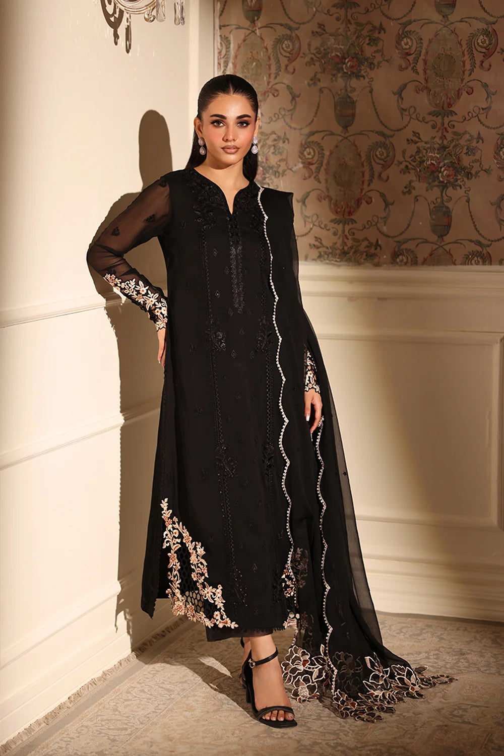 Azure Dusken Lace Ensembles unstitched Festive 25'